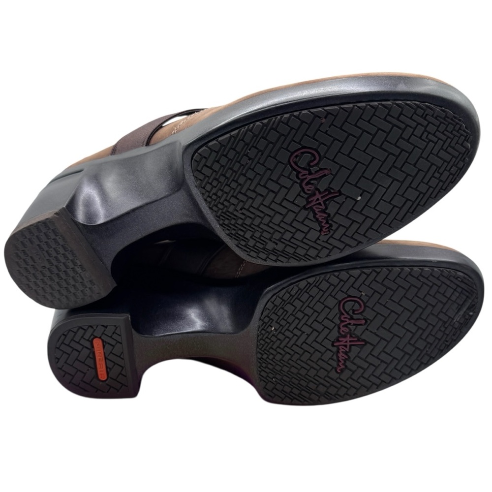 Women’s Brown Suede Slip-On Heeled Clogs - Picture 11 of 13